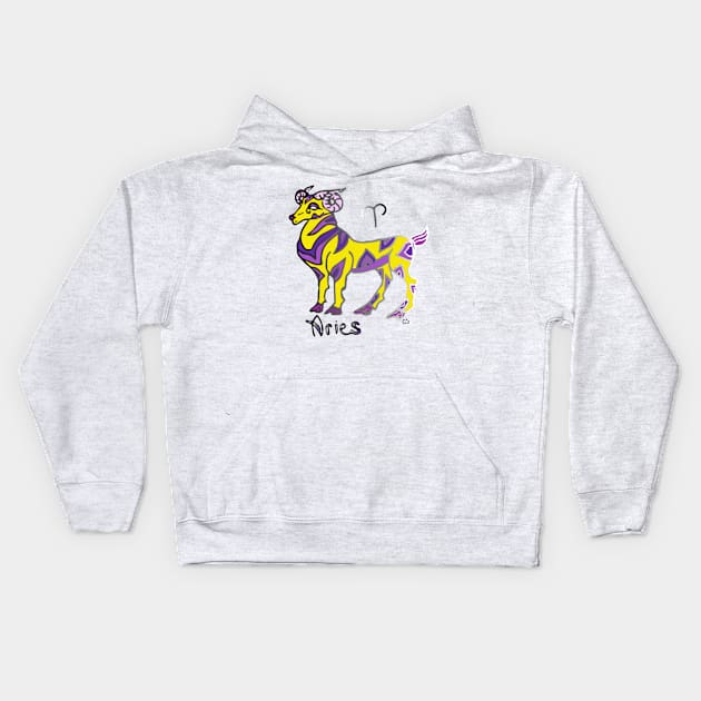 Aries Kids Hoodie by charleyllama